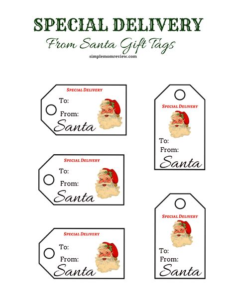 Free Printable Editable Christmas Gift Tags From Santa